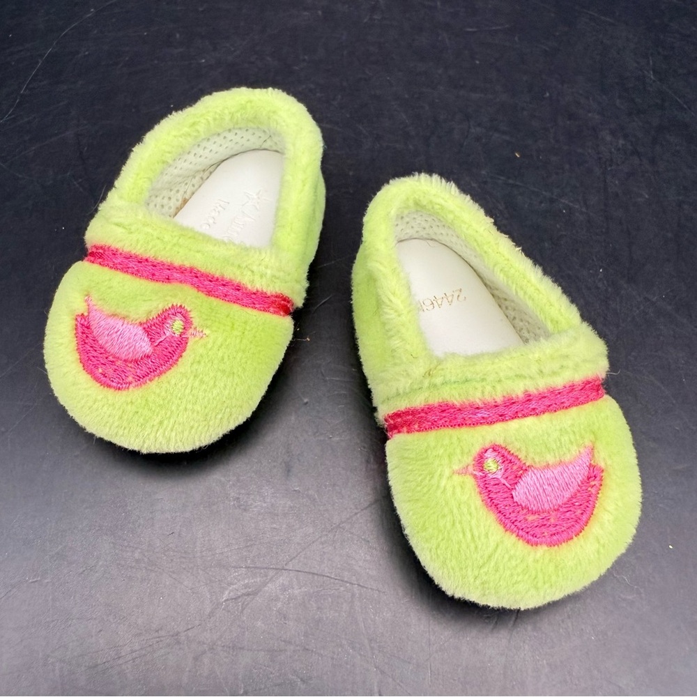 American Girl Wellie Wishers Enchanted Garden Green Slippers With Birds